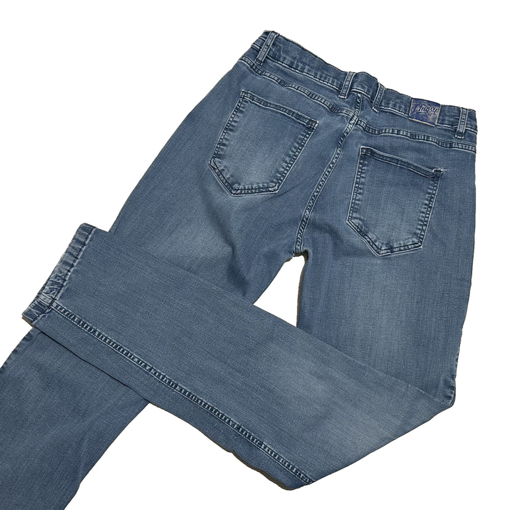 Mugsy Lake Shores Jeans Flex Stretch Denim Mens 35 x 34 Med Blue Cycling Active - Picture 2 of 13
